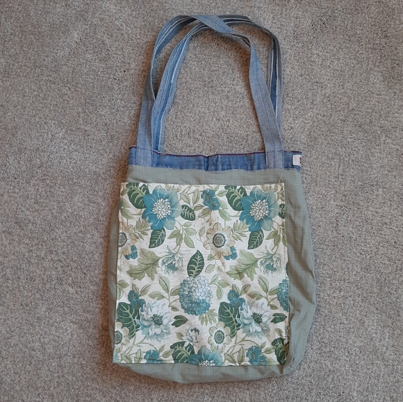 Levi's Jeans Bag Boho Shoulder Tote Custom Handmade Cotton Lined - Picture 5 of 15